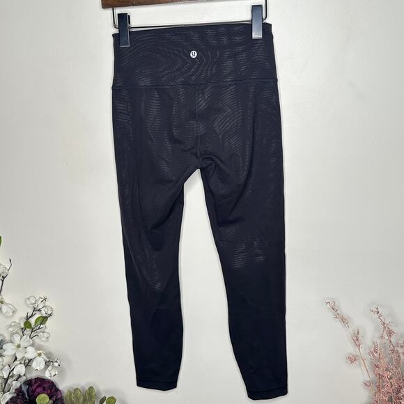 LULULEMON Wunder Train High-Rise Tight 25" Shapeshifter Foil Black Sz 8 {VV20} - Picture 3 of 5